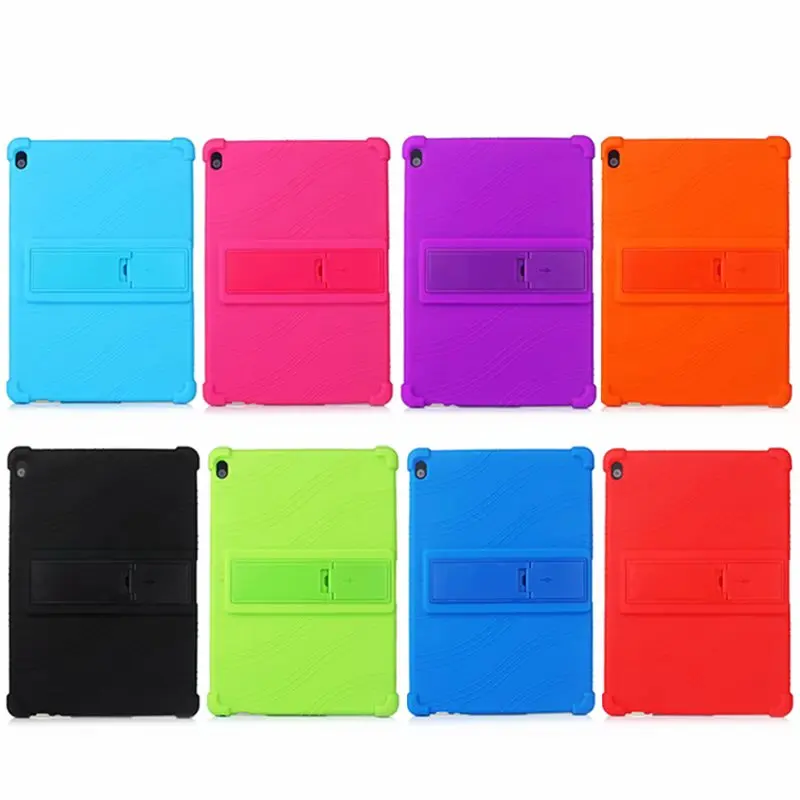 

For Kids Safe Soft Stand Silicone Case for Lenovo Tab E10 10.1 Tablet Cover Funda TB-X104F TB X104F TB-X104L Shell + Pen