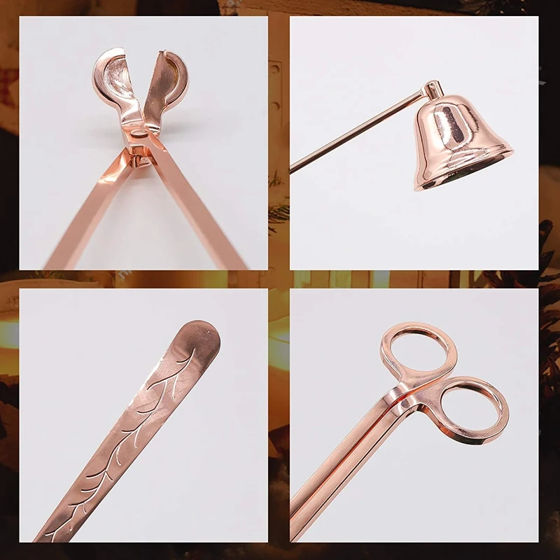 

Candle Wick Trimmer Set Candle Care Accessory Tools Candle Cutter,Candle Snuffer, Candle Wick Dipper for Candles Lovers