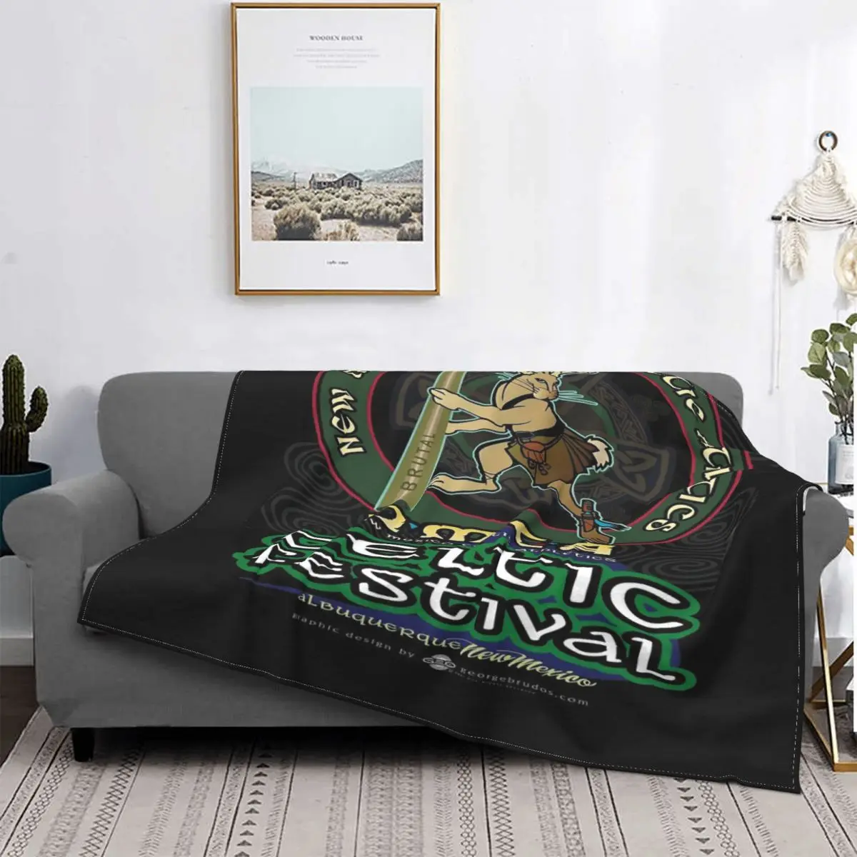 

Jackalope celta de Nuevo Мексика, manta celta, colcha para cama ток, toalla, manta de Пикник de playa, ropa de cama de Nada