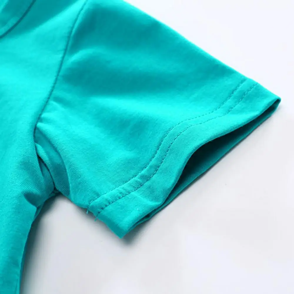 Camiseta de manga corta con cuello redondo para ni&ntilde;os, Camiseta de algod&oacute;n informal de verano-1