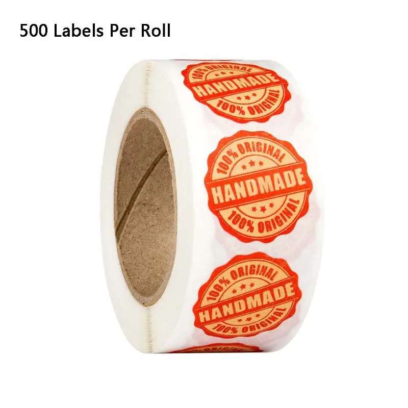 

500 шт/рулон ручная печать наклеек торт коробки этикетки для печати Скрапбукинг Декор E15B
