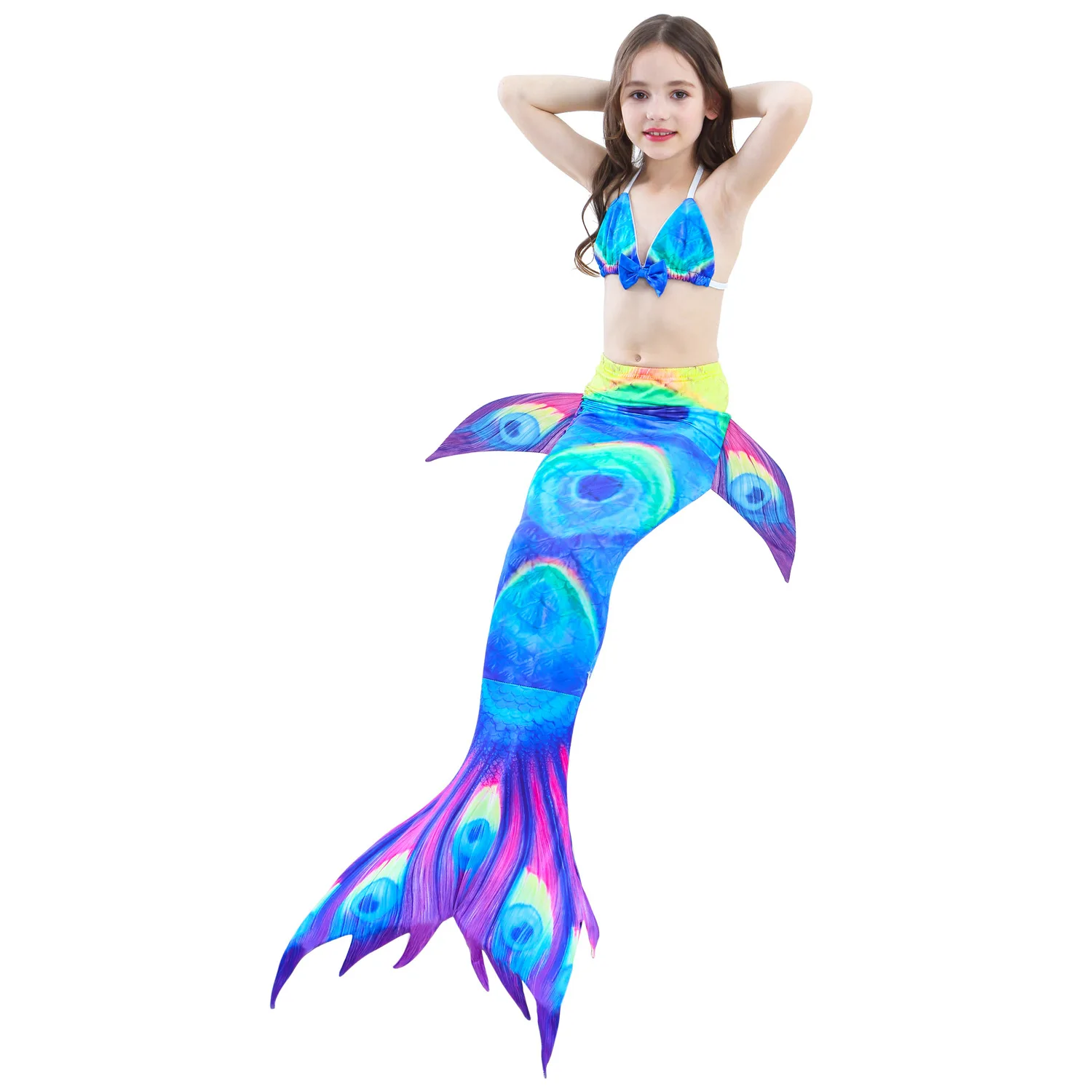 Детские костюмы для карнавала Хэллоуина купальники русалки купальник с/без