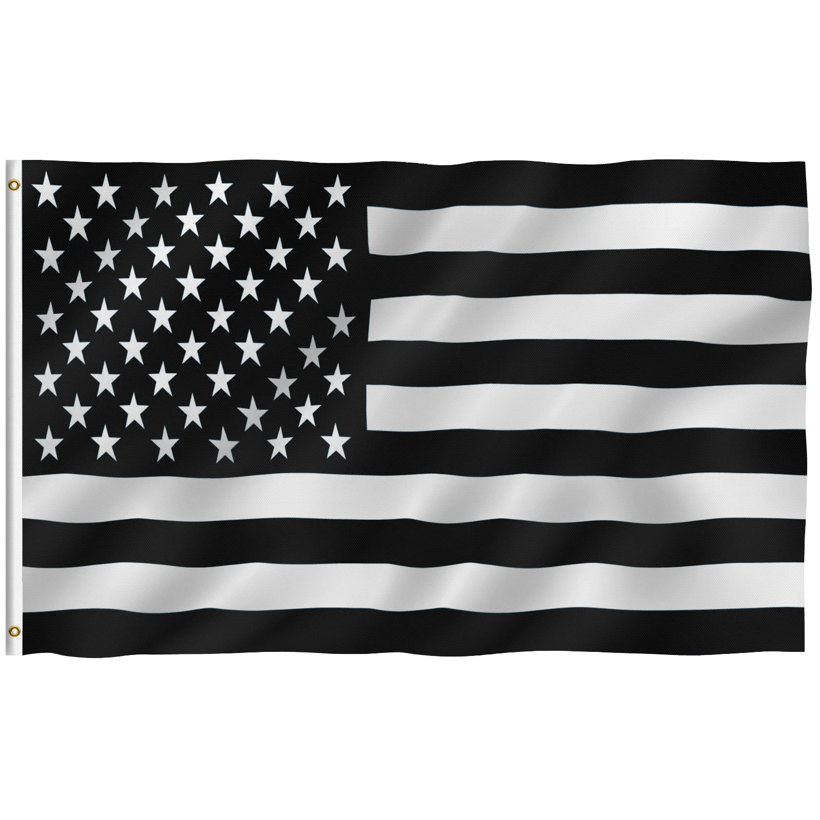 3x5 футов черный белый американский флаг яркий цвет устойчивый к УФ выцветанию