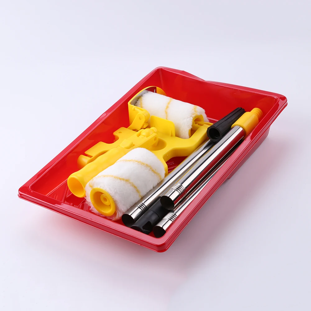 

Clean-Cut Paint Edger Roller Brush Multifunctional Roller Paint Brush Clean-Cut Paint Edger Wall Painting Roller Brush Set