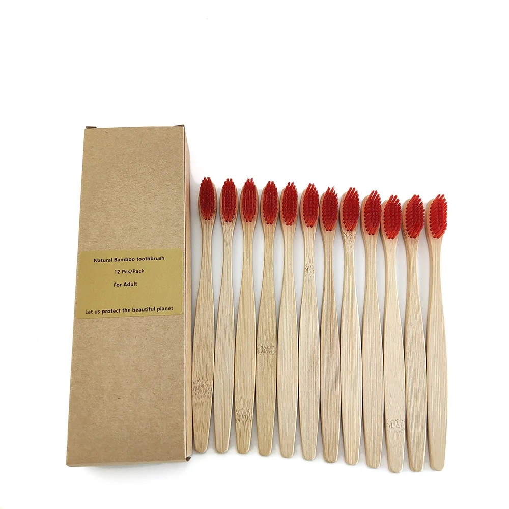 

Bamboo Eco-Friendly Toothbrush Soft Bristles Biodegradable Vegan Bamboo Charcoal Toothbrushes Oral Care Tooth Logo Customize