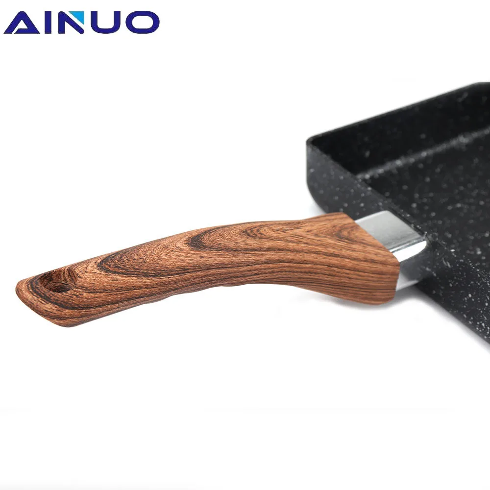 Сковорода с антипригарным покрытием без покрытия квадратный Яичница