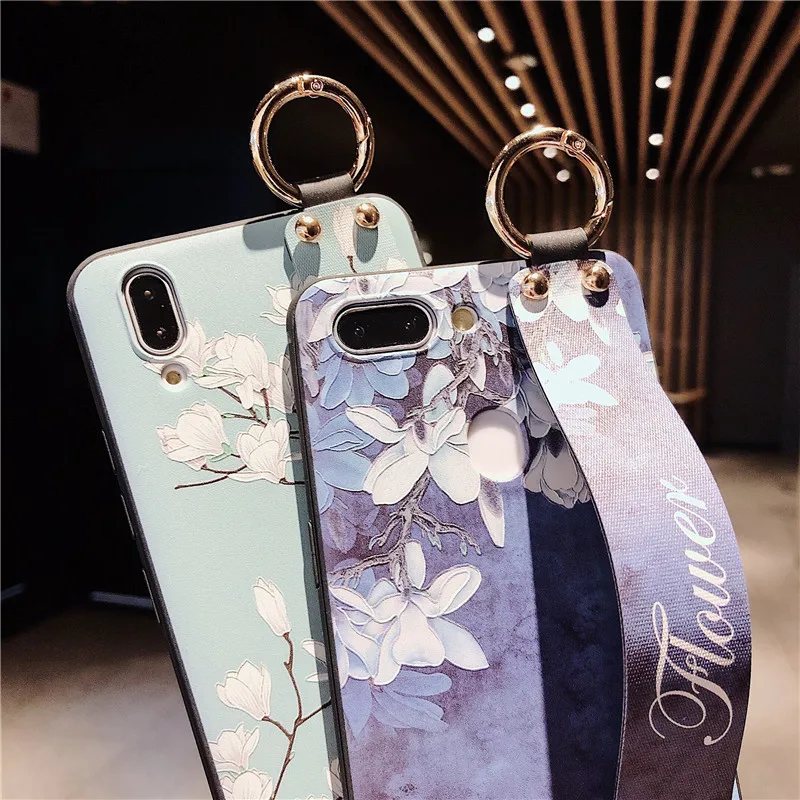 чехол на айфон 7 Ремешок запястье для IPhone XS MAX phone case браслет с кисточкой Orchid s Iphone 8 6