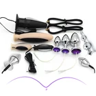 Вагинальная Анальная пробка BDSM с электрошоком, прыгающие яйца, стимулятор для клитора, фаллоимитатор, вибратор, электро-импульсный массаж простаты, фотоигрушка