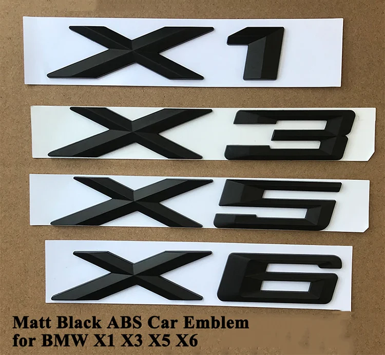 Блестящие черные Серебристые буквы из АБС пластика Значки для багажника