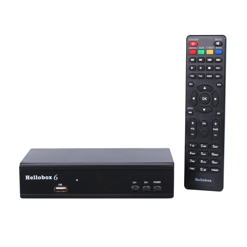 Приемник Hellobox6 H.265 HEVC спутниковый ресивер 1080P Поддержка мультипотока/T2MI ТВ