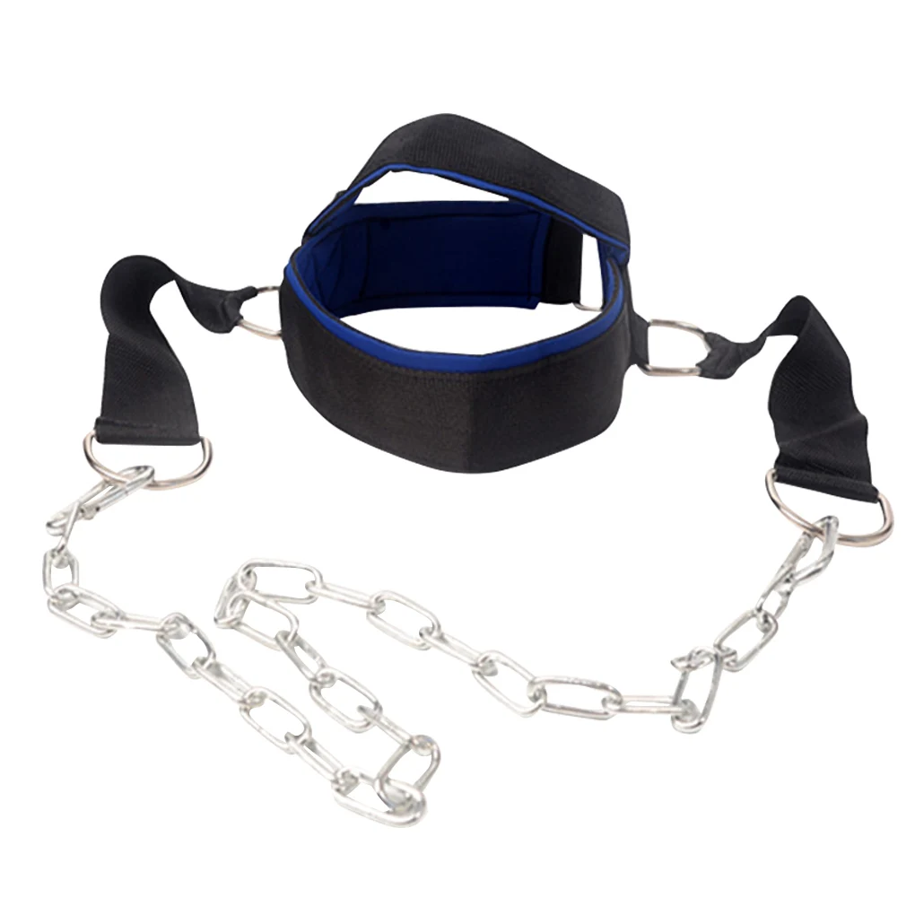 

Head Harness Strengh Exercise Strap with Chain Adjustable Neck Power Training Belt Gym Fitness Weightlifting Tool