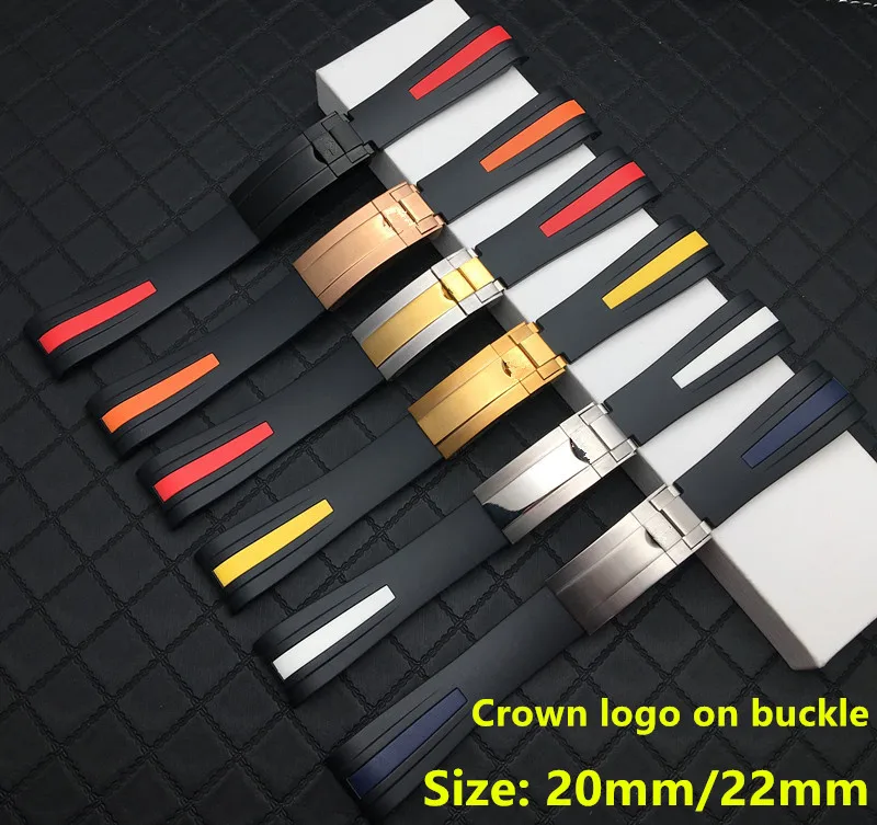 Ремешок силиконовый для наручных часов Топ 20 мм 22 подводных | Наручные часы