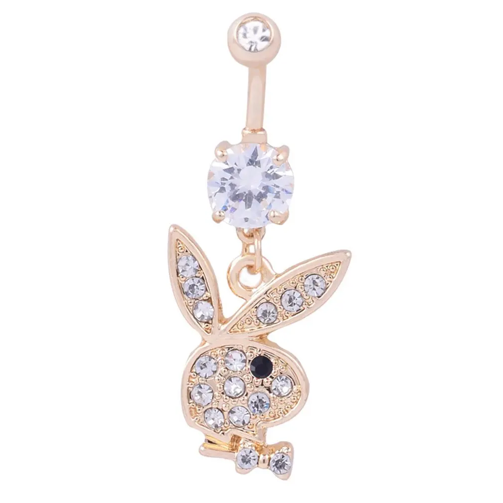 Циркониевая голова кролика медицинская женская пупка кольцо красивый пупок