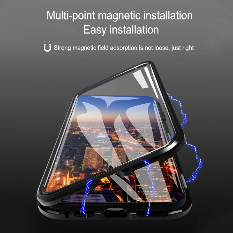 Магнитный чехол для IPhone 11 Pro XR XS MAX X 8 7 6 6s Plus, закаленное стекло, Магнитный чехол s, чехол для iPhone 11, Capa Funda Coque