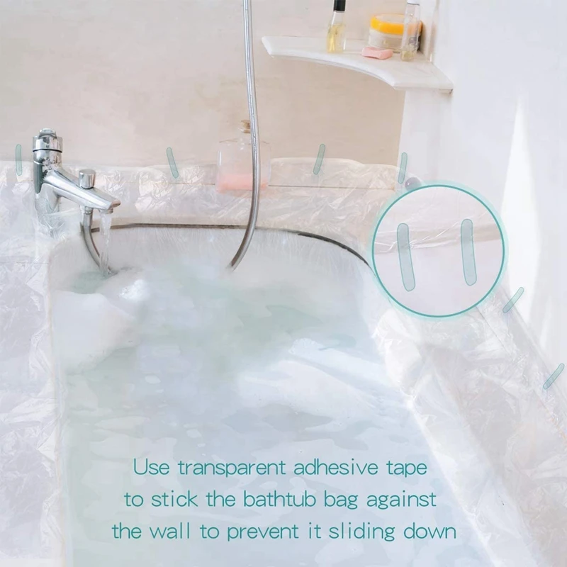 12 упаковок одноразовых накладок для ванны большой пластиковый мешок салона (102x47