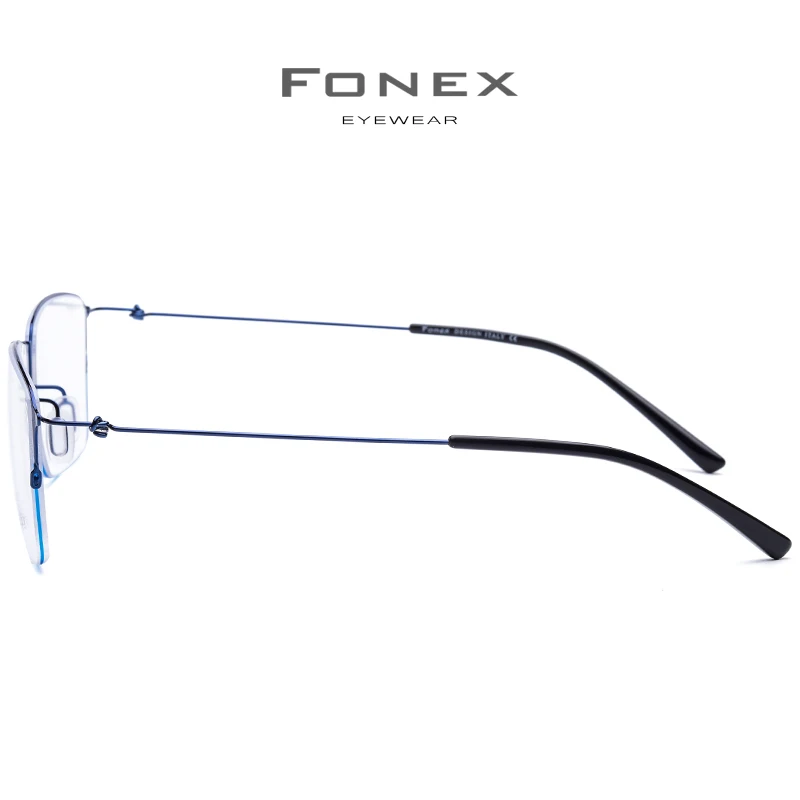 FONEX очки из титанового сплава, мужские полуоправы, очки по рецепту, оправа для женщин, близорукость, оптическая оправа, очки для глаз 98611