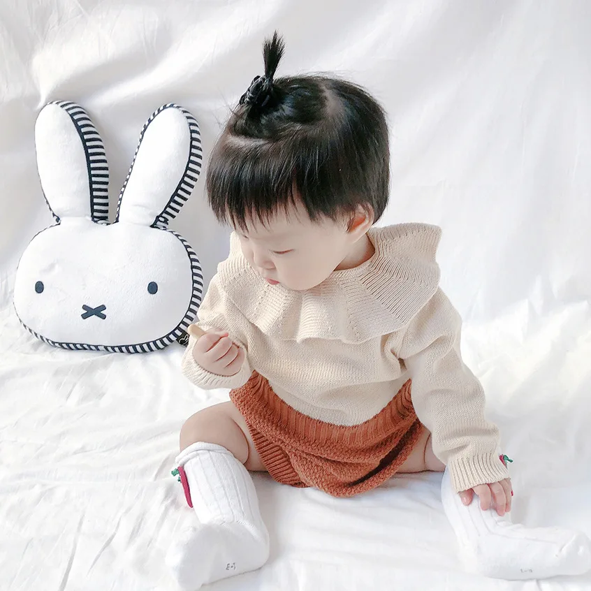 Осень 2019 комбинезон для маленьких девочек с длинными рукавами треугольник (без