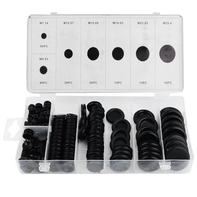 Черная резиновая втулка отверстие для брандмауэра набор проушин прокладки