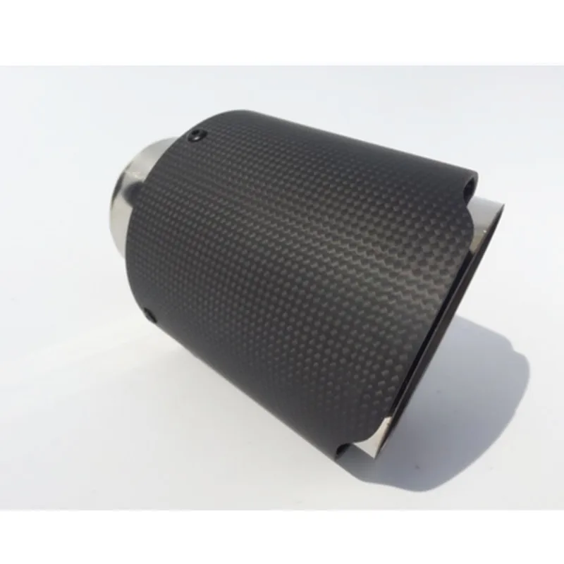 1 шт. Автомобильный Универсальный глянцевый выхлопной глушитель из углеродного