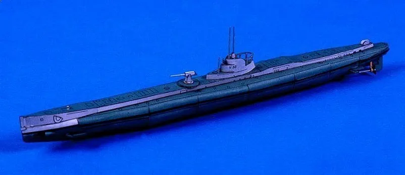 1: 250 Второй мировой войны Пособия по немецкому языку U 35 подводная лодка 3D Бумага