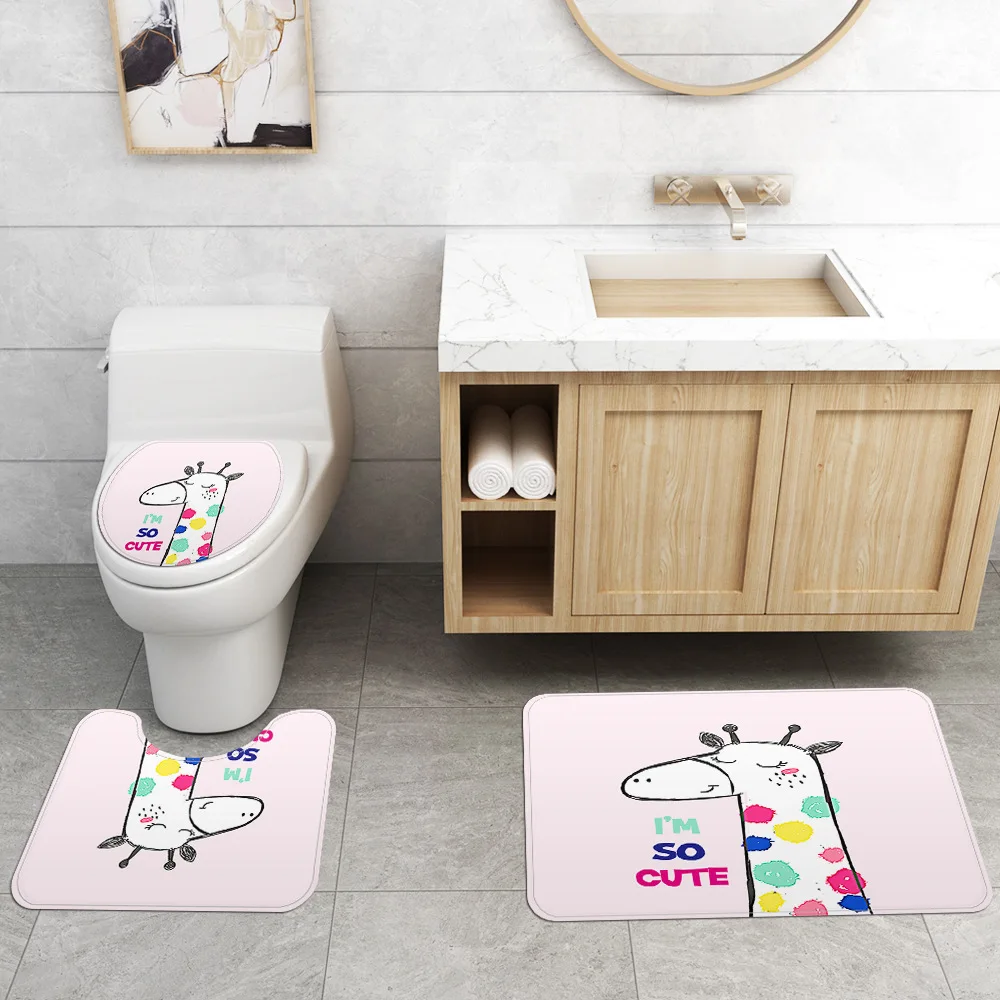 Забавные тканевые занавески для душа Bipoobee в виде животных комплект ванной