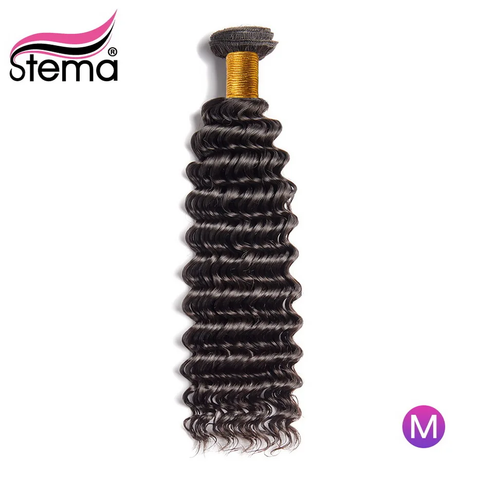 Stema волосы глубокая волна пряди человеческие бразильские 100% не Реми удлиненные