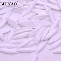 junao 500pcs 415mm chalk white color flatback rhinestones applique decoration horse eye stones and crystals for wedding dress