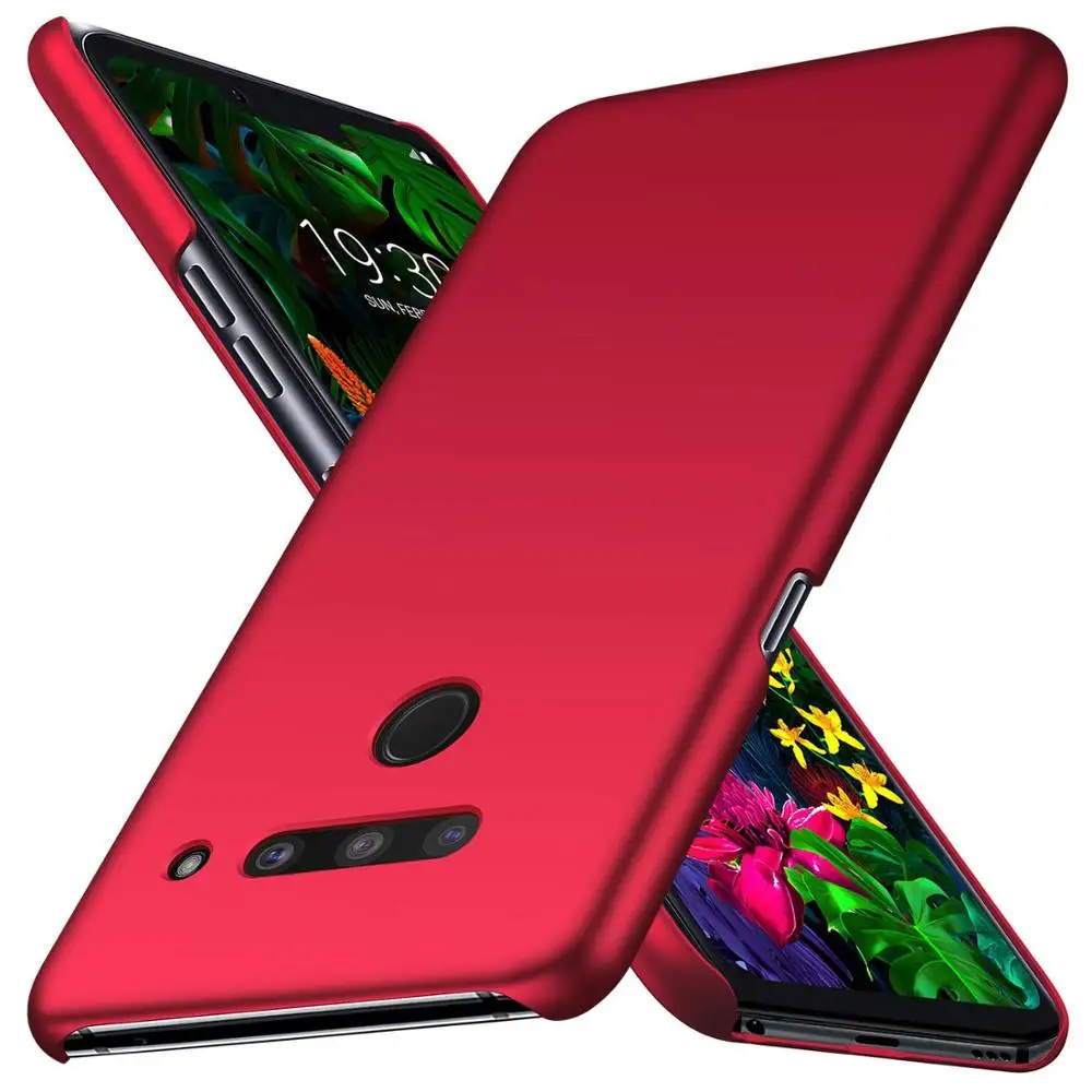 Красный Magnetic Car Holder Case For LG V50 ThinQ V40 Hard PC Cover for LG V50 V30 V20 V10 Ultra-thin Breathable Scrub Case - Цвет: Красный