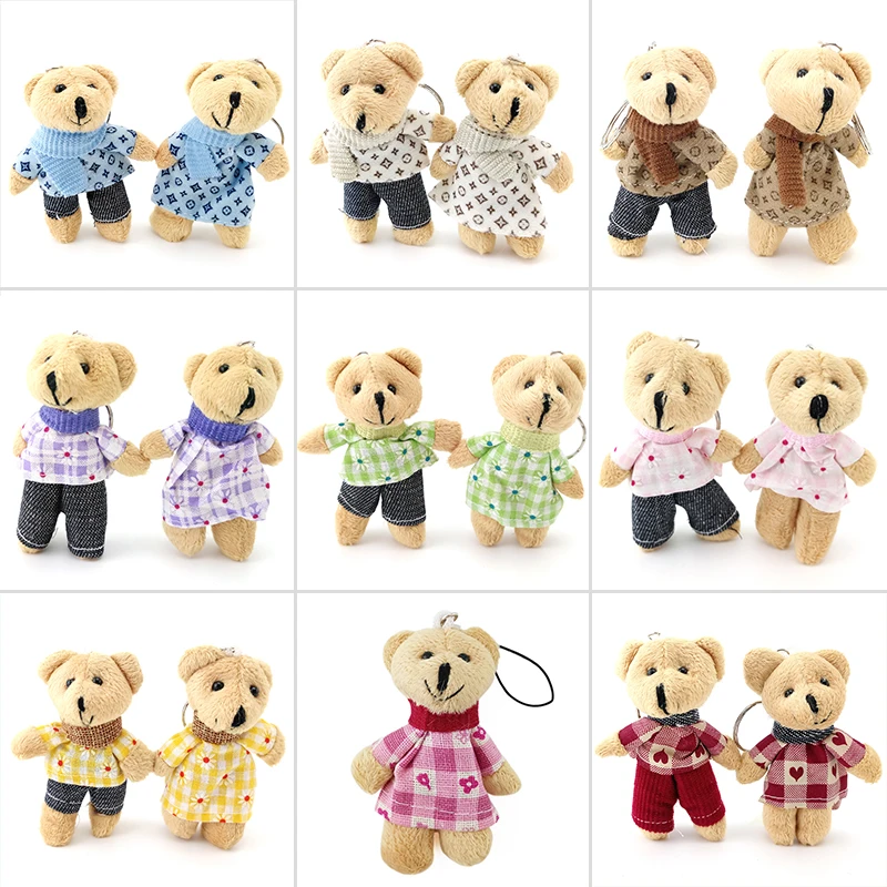 8 5 см пара плюшевых мишек с шарфом мягкие животные медведь милая мягкая плюшевая