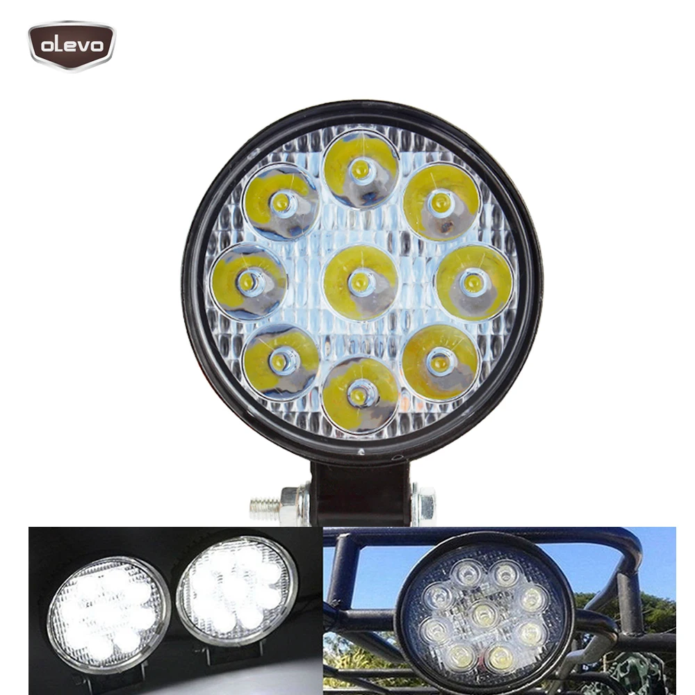 

Круглый светодиодный светильник 27 Вт 6000K, светодиодный фонасветильник для внедорожника, фасветильник для вождения автомобиля, противотума...