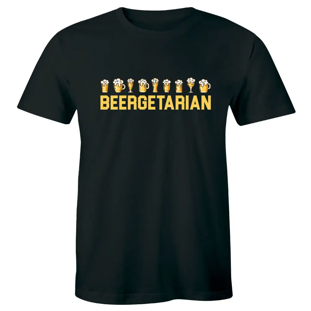 

Забавная Мужская футболка beergetariс пивом Вегетарианская любит питьвечерние