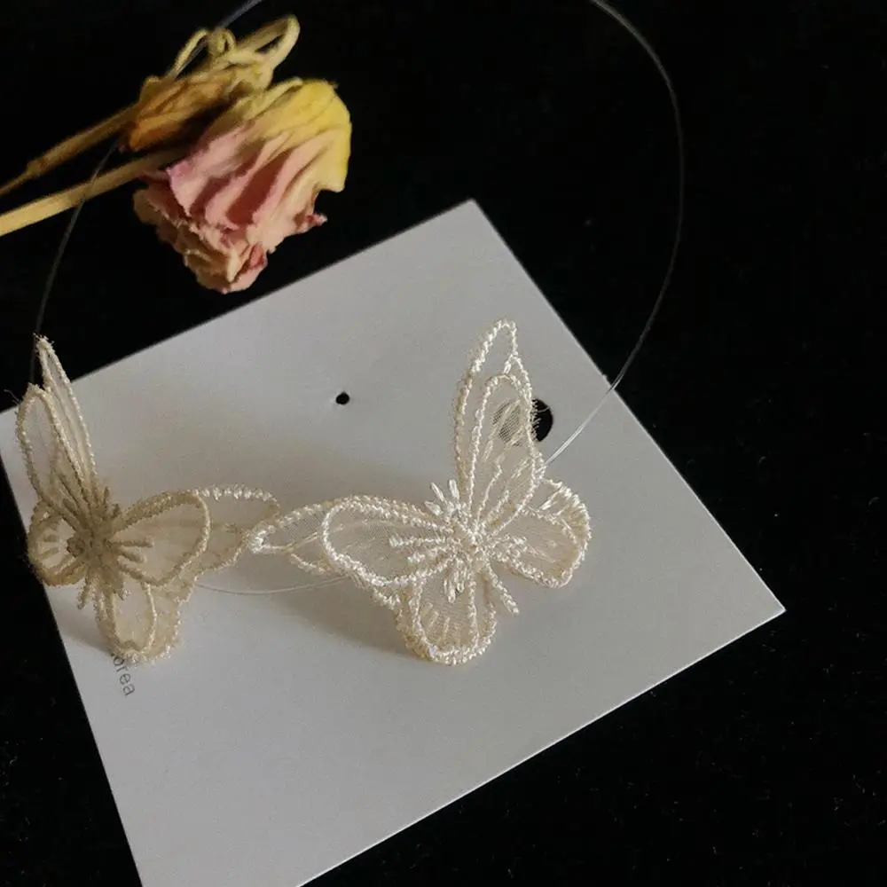 Шикарный корейский чокер ожерелье цепочка с бабочкой Милая Вышивка элегантный