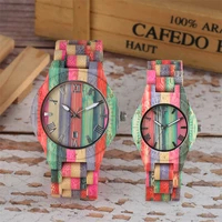 women quartz bamboo watches wooden watch couple watches natural multi colored bracelet lovers new concept wood wristwatch
