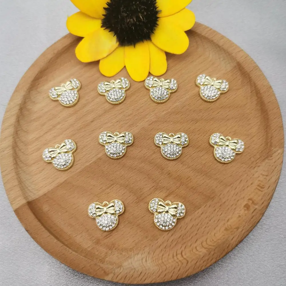 10 шт. подвески в виде Головы Микки Мауса с кристаллами | Украшения и аксессуары