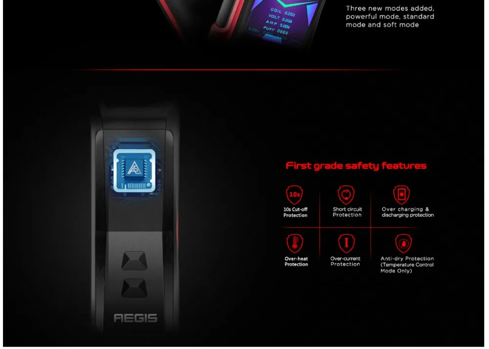 2 шт./лот Geekvape Aegis X Mod 200W макс Выход электронные сигареты Mod с 2,0 чипы создано Двойной 18650 испаритель