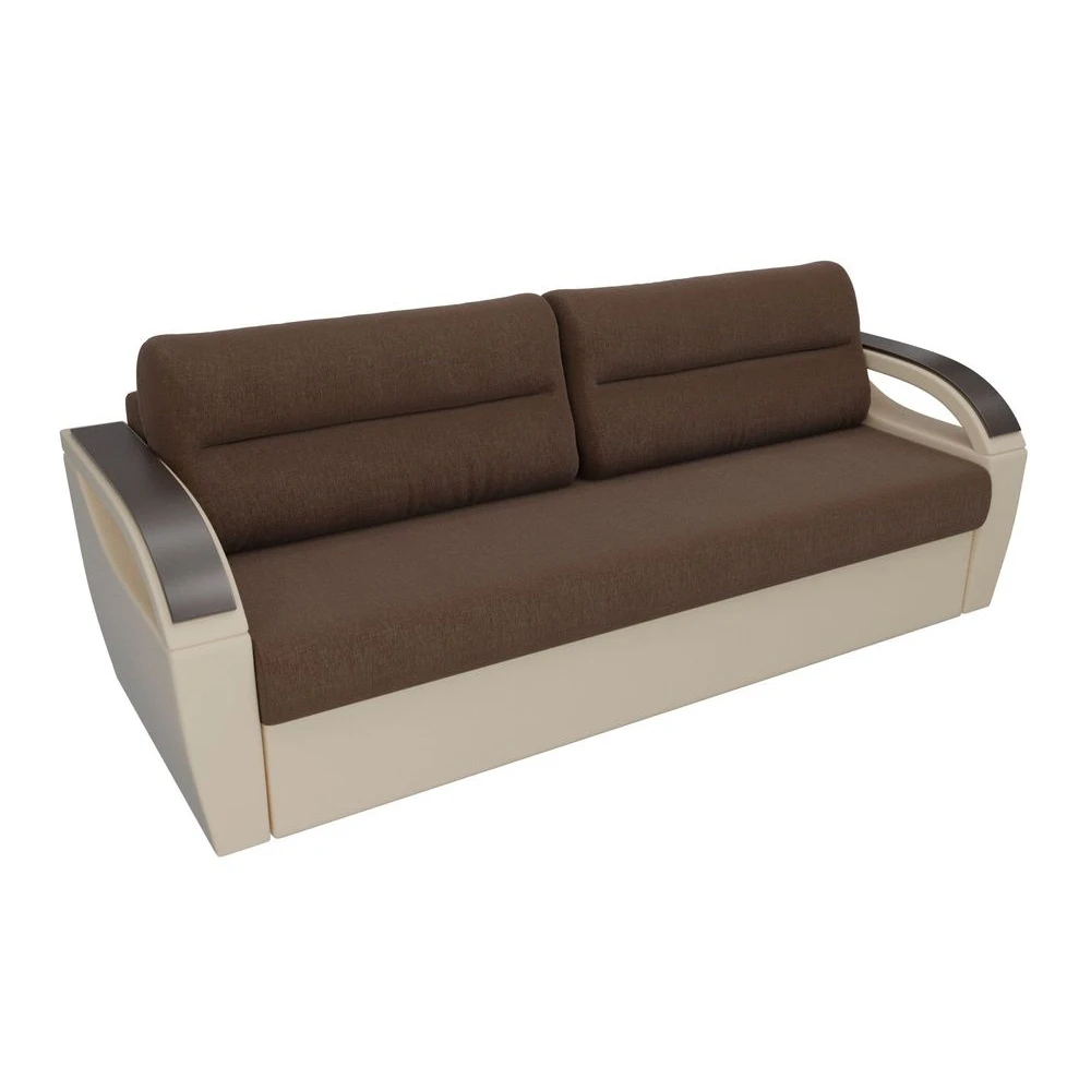 Straight sofa Liga Divanov Forsyth matting brown eco-leather beige Living Room Sofas Furniture Home |