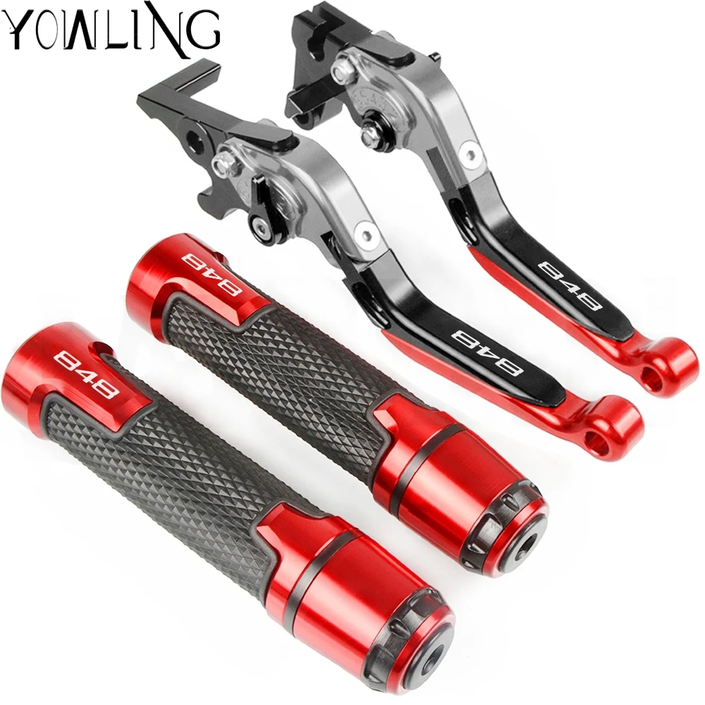 Motorcycle Accessories Brake Clutch Levers and Handlebar Hand Grips ends For Ducati 848 Evo 2007 2008 2009 2010 2011 2012 2013 | Автомобили