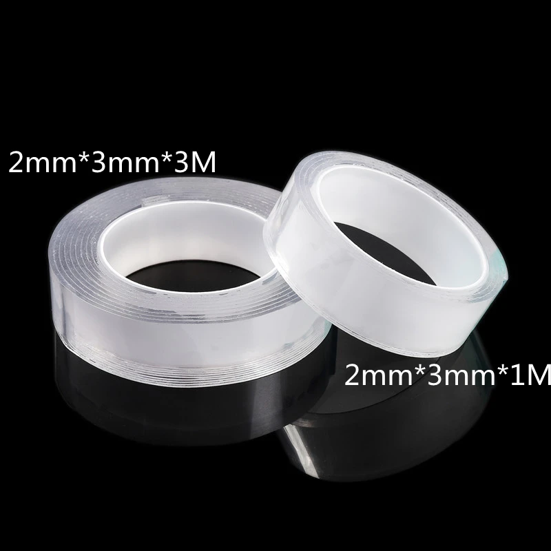 1 м/5 м нано волшебная лента Двусторонняя прозрачная без следов многоразовая