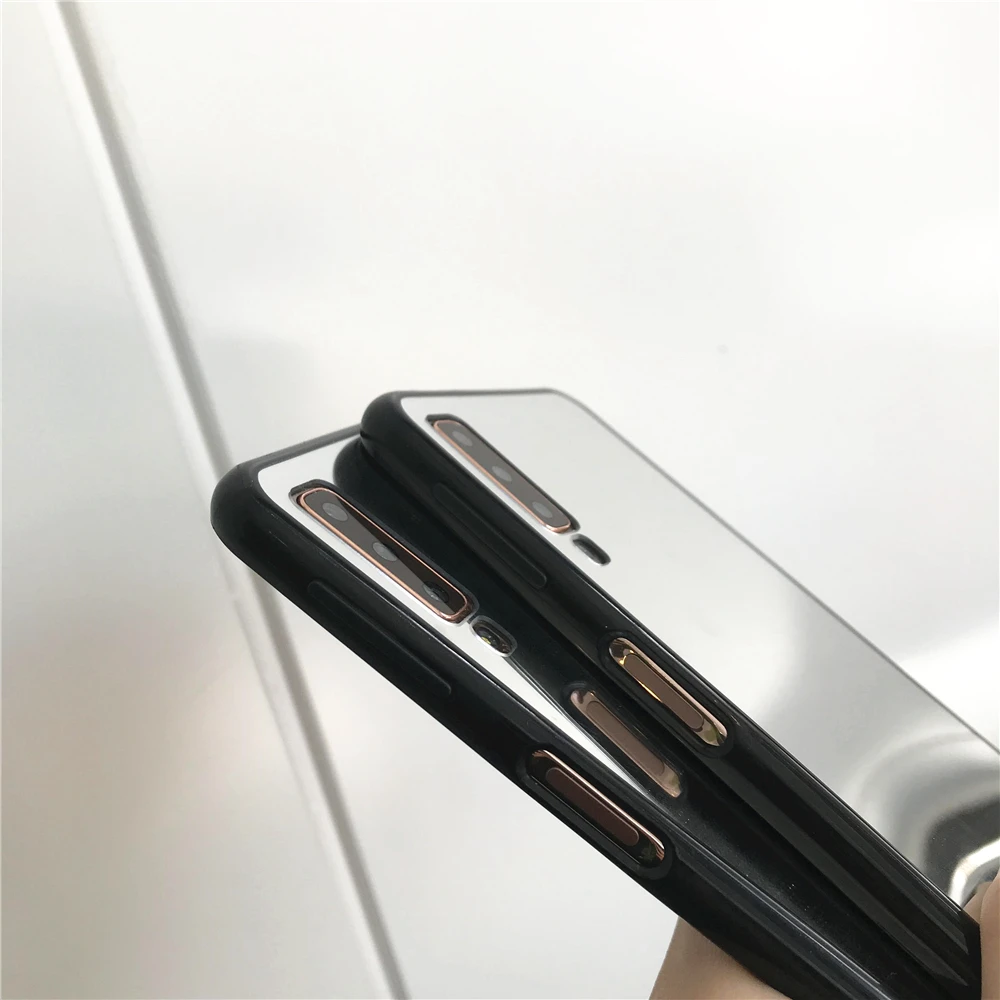 Black Bumper Mirror Plating Case For Samsung Galaxy A7 2018 Cover Silicone TPU Soft for J3 J5 J7 2016 J2 J4 J6 Prime |