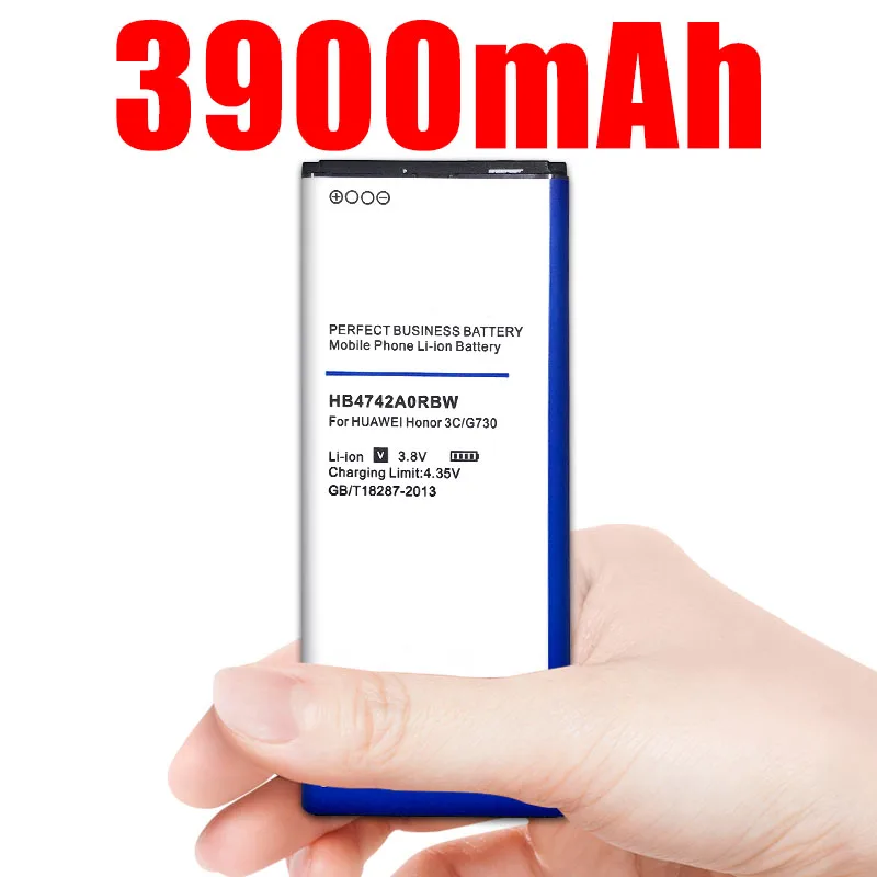 Аккумулятор HB4742A0RBW HB4742A0RBC 3900 мАч для телефона Huawei Honor 3C G630 G730 G740 | Мобильные