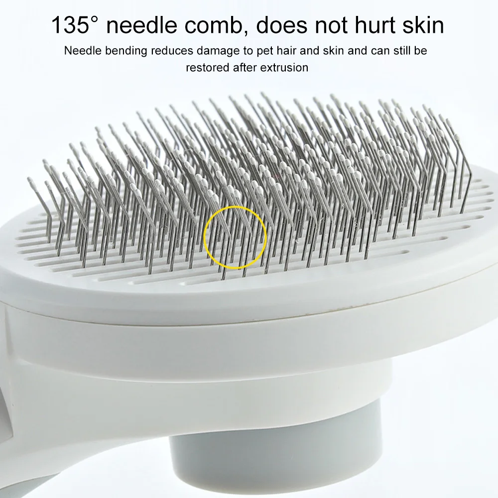 

Self-Cleaning Smooth Brush Gently Removes Loose And Tangled Undercoat Massage Particles Dog And Cat Grooming Brush