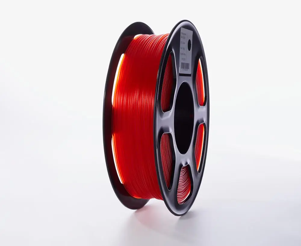 Transparent red 3D-принтеры накаливания гибкие 1,75 мм 1 кг/2.2lbs Пластик ПЭТГ расходные материалы PETG Материал для 3D-принтеры накаливания - Цвет: Transparent red