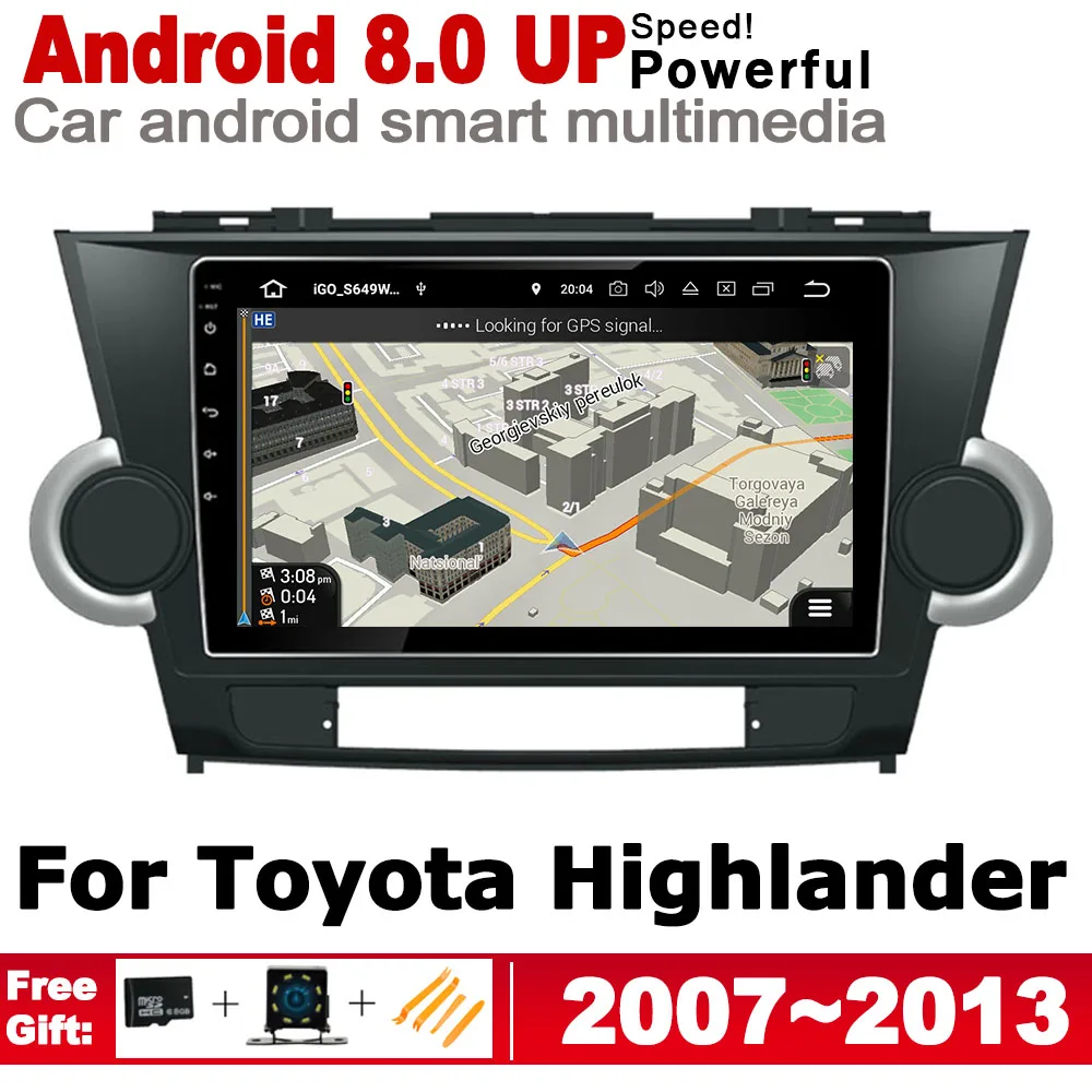Автомобильный DVD мультимедийный плеер для Toyota Highlander 2007 2008 2009 2010 2011 2012 2013