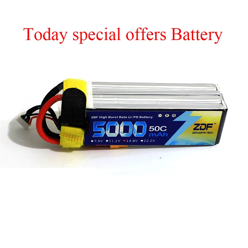 

Специальное предложение на сегодняшний день, аккумулятор LiPo 14,8 V 4S 5000mAh 50C 100C RC для вертолета, квадрокоптера, лодки, автомобиля