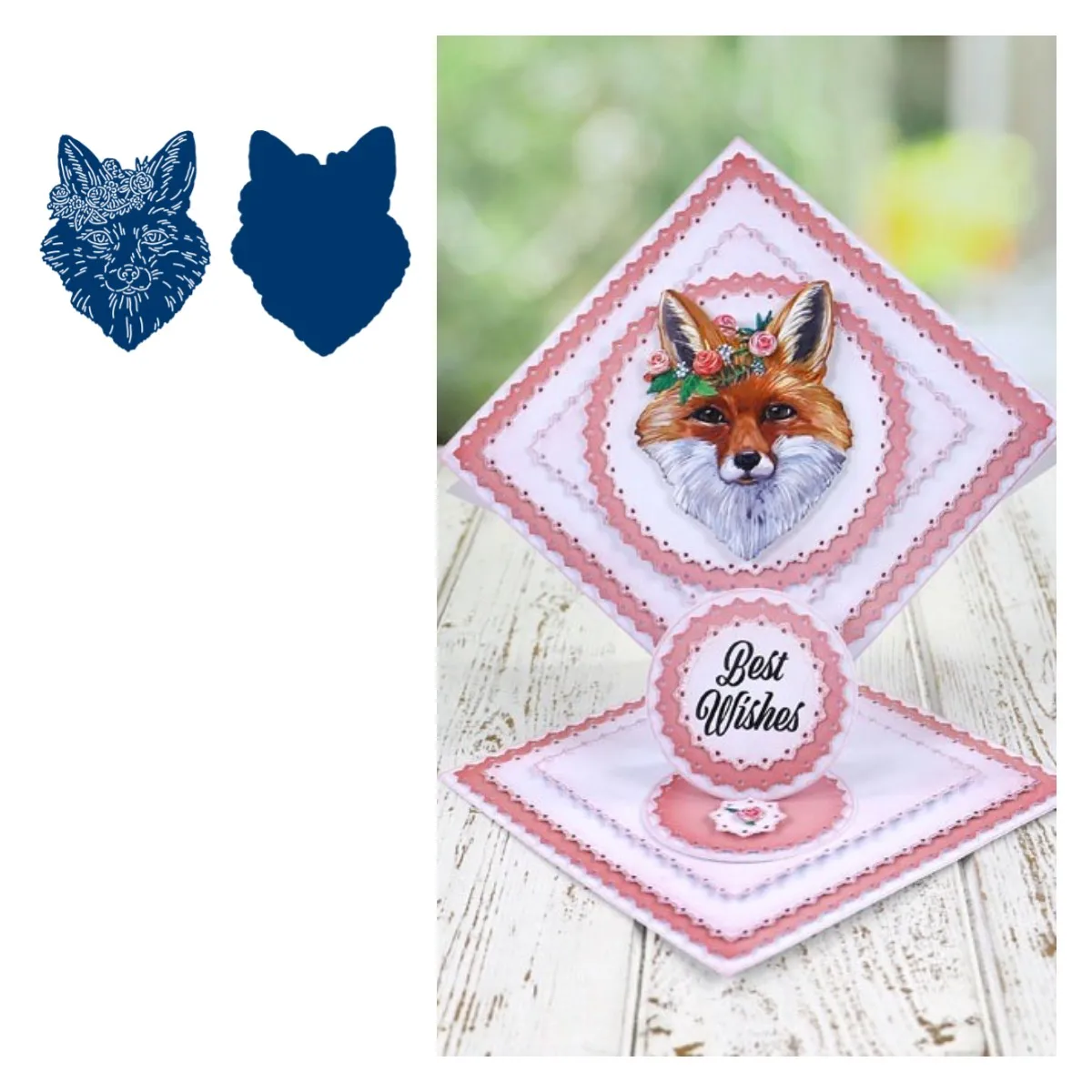 

Floral Fox Metal Cutting Dies for DIY Scrapbooking Crafts Dies Cut Stencils Maker Photo Album Template Handmade Decoration 2021