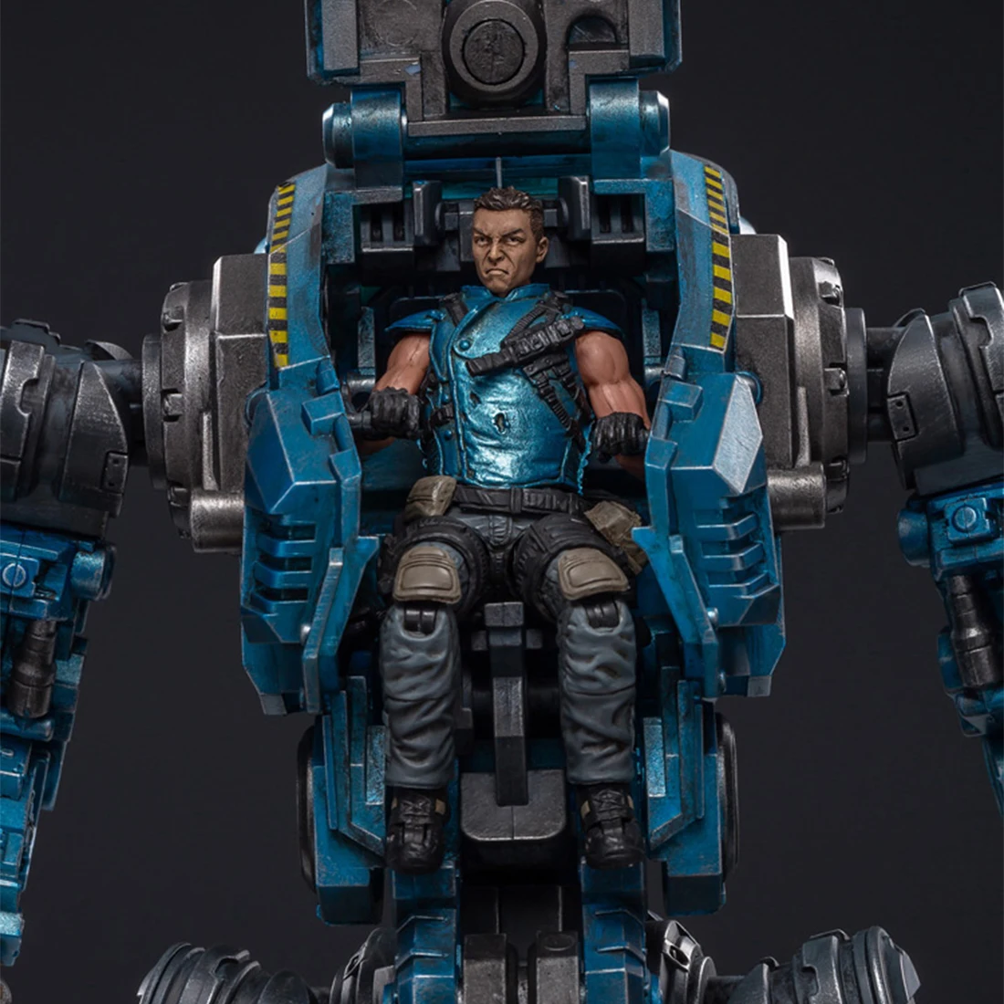 

1/18 Removable Tactical Mecha Model Soldier Model (Mecha Height: 27cm, Soldier Height: 10.5cm) Drop Shipping - Blue