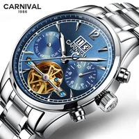 automatic self wind men watches male luxury brand tourbillon mechanical watch casual dress waterproof sport clock