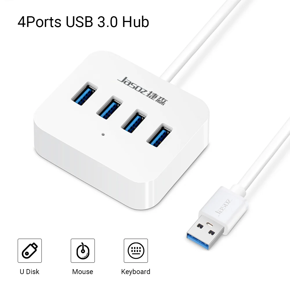 

Jasoz F110 4 Port USB HUB Mini USB 3.0 Splitter Multiple Power Adapter Expander Computer Accessories For Laptop PC