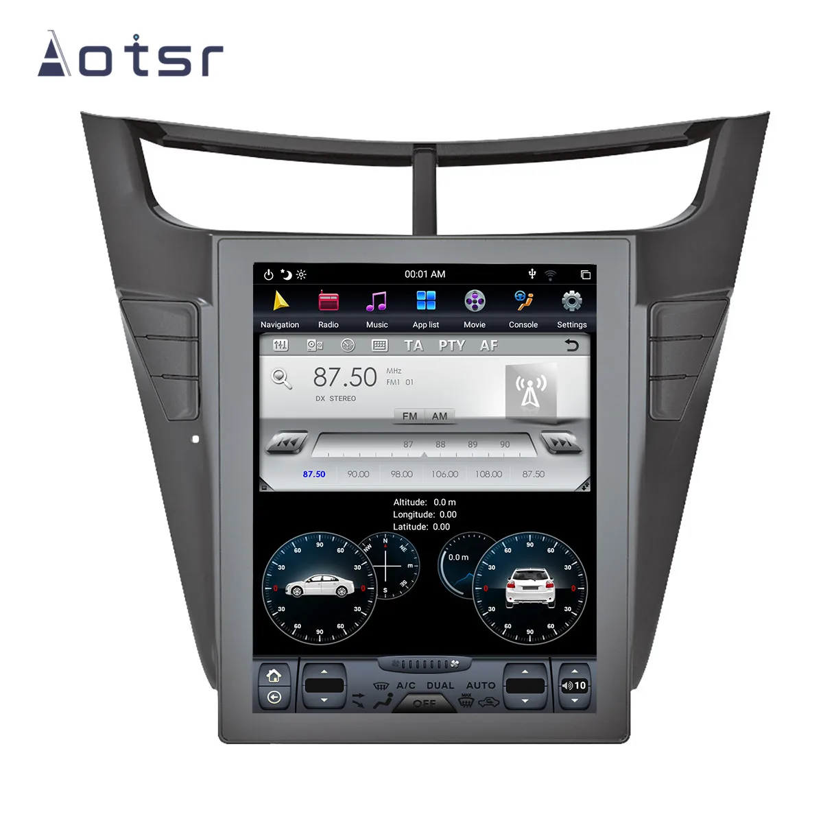 Tesla стиль Android 8 1 автомобильный DVD GPS навигация для Chevrot Sail Sonic 2015 2016 2018 Авто Радио