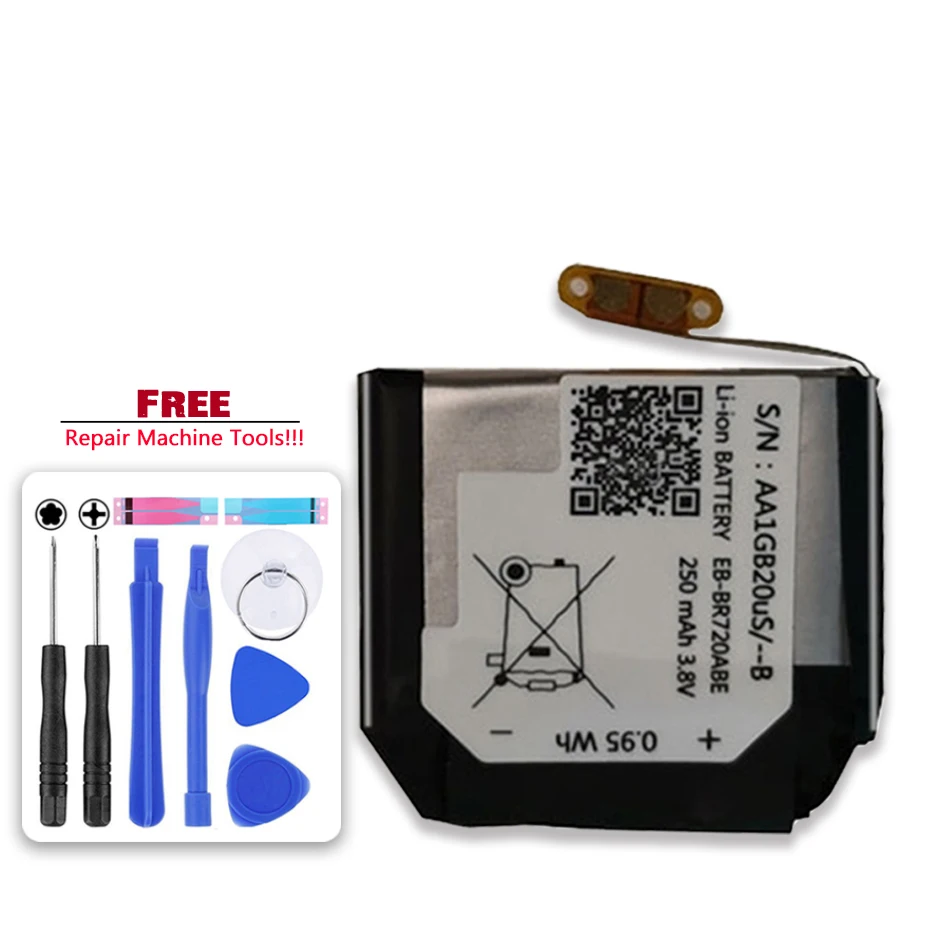 

Original Kikiss EB-BR720ABE 250mAh Battery For Samsung Gear S2 S 2 Classic R732 BR720 Bateria
